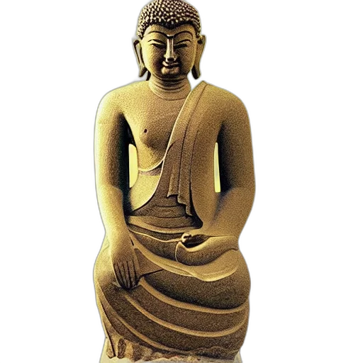 3d render, photorealistic, buddha, standing transparent PNG cut-out
