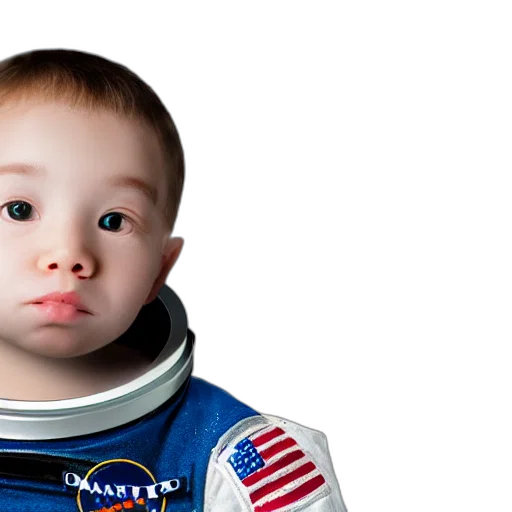 face, photorealistic, outer space, very transparent PNG cut-out