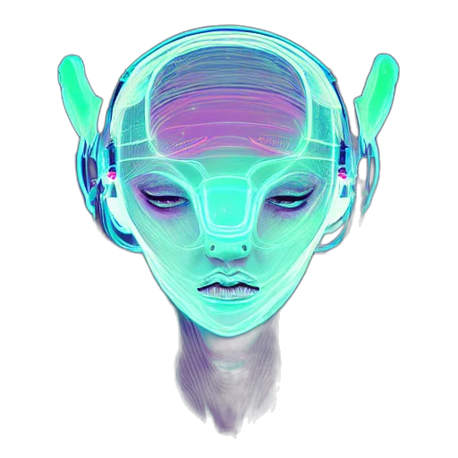mask, face, robot, creature transparent PNG cut-out