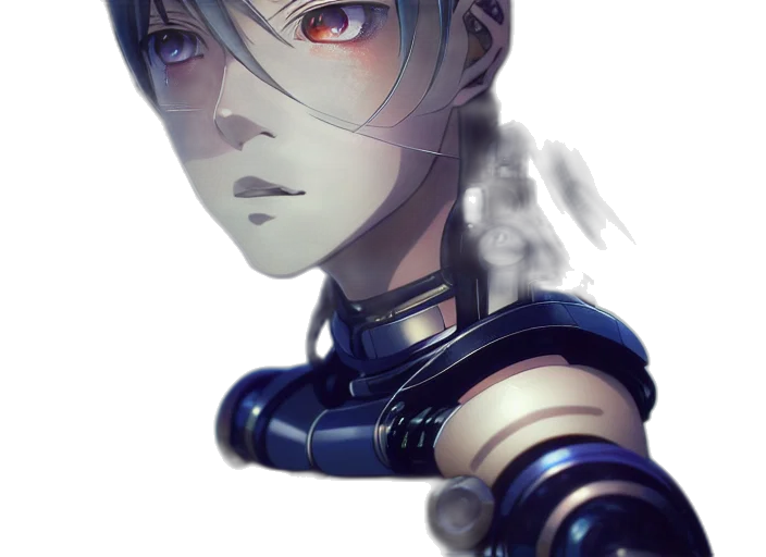robot, face, weapon, sword transparent PNG cut-out