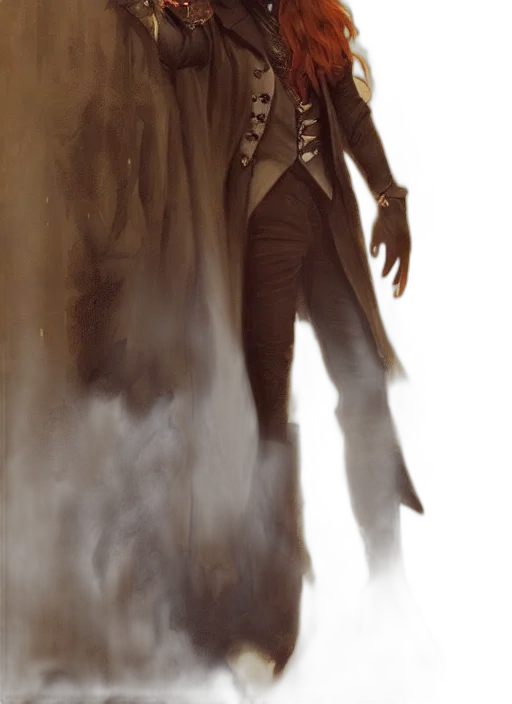 jacket, staff, creature, mask transparent PNG cut-out