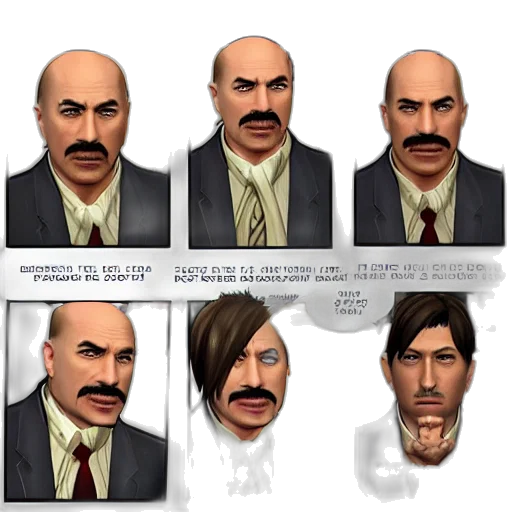 face, concept art, comic book art, pixel art transparent PNG cut-out