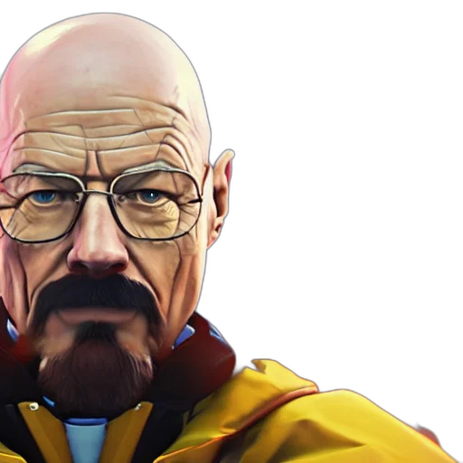 face, jacket, staff, comic book art transparent PNG cut-out