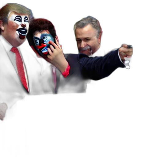 mask, concept art, president, clown transparent PNG cut-out