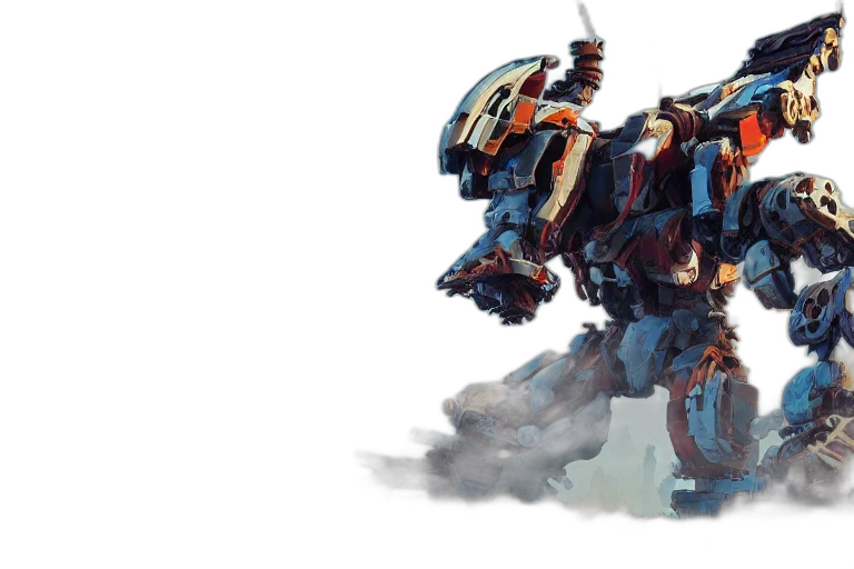 robot, weapon, concept art, fantasy art transparent PNG cut-out