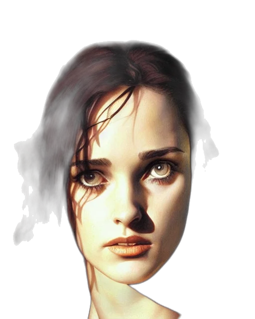 face, robot, mask, hair transparent PNG cut-out