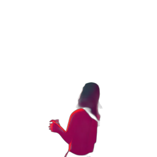 dress, hair, staff, creature transparent PNG cut-out