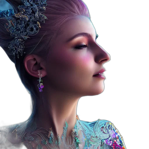 crown, jewelry, dress, face transparent PNG cut-out