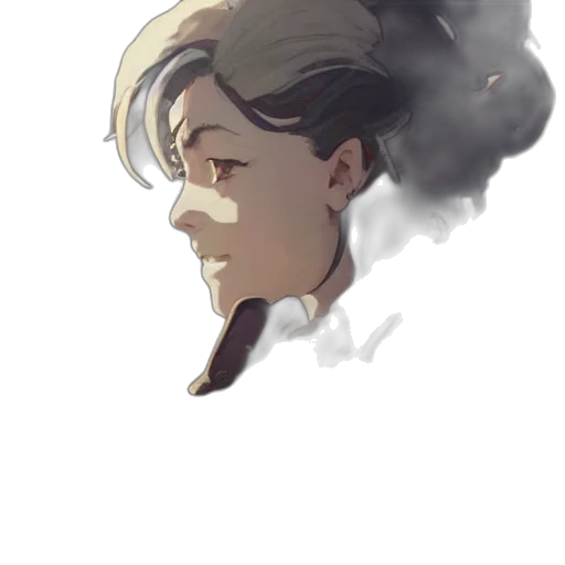 face, mask, hair, staff transparent PNG cut-out