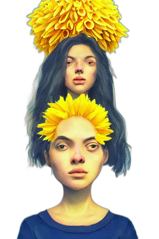 crown, face, mask, flower transparent PNG cut-out