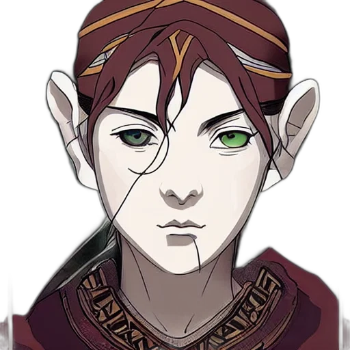 face, mask, staff, fantasy art transparent PNG cut-out