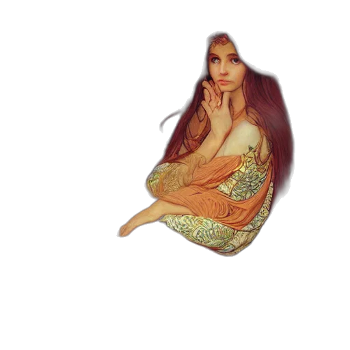 dress, jewelry, hair, creature transparent PNG cut-out