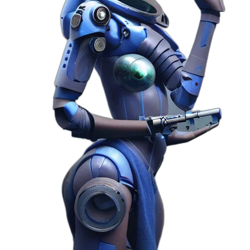 robot, weapon, mask, staff transparent PNG cut-out
