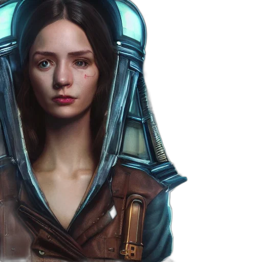 face, fantasy art, concept art, photorealistic transparent PNG cut-out