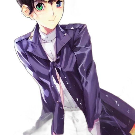 jacket, staff, face, anime transparent PNG cut-out