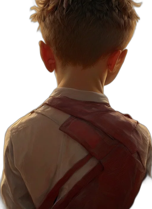 jacket, face, hair, staff transparent PNG cut-out