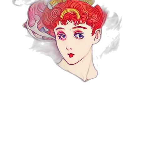 crown, mask, watercolor, pixel art transparent PNG cut-out