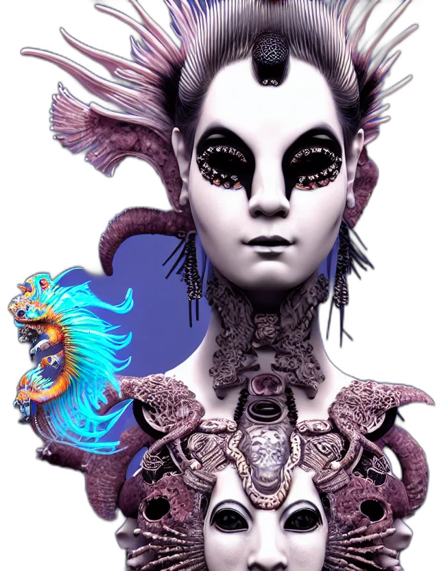 mask, creature, dragon, jewelry transparent PNG cut-out