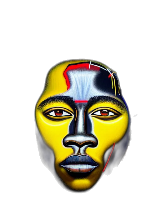 mask, face, crown, robot transparent PNG cut-out
