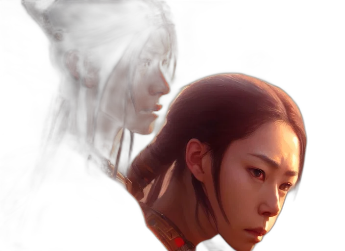 face, staff, mask, photorealistic transparent PNG cut-out