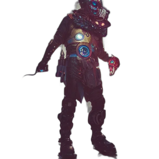 staff, mask, creature, robot transparent PNG cut-out