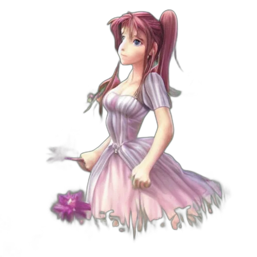 dress, flower, staff, jewelry transparent PNG cut-out