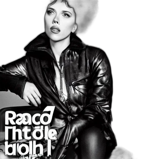 jacket, scarlett, johansson, afro transparent PNG cut-out