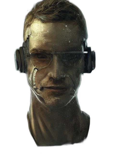face, mask, staff, robot transparent PNG cut-out