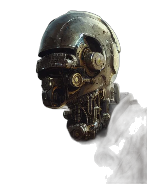 robot, mask, face, weapon transparent PNG cut-out