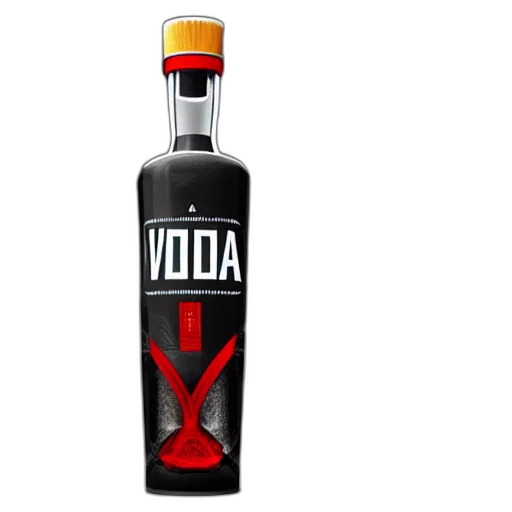 bottle, 3d render, photorealistic, vodka transparent PNG cut-out