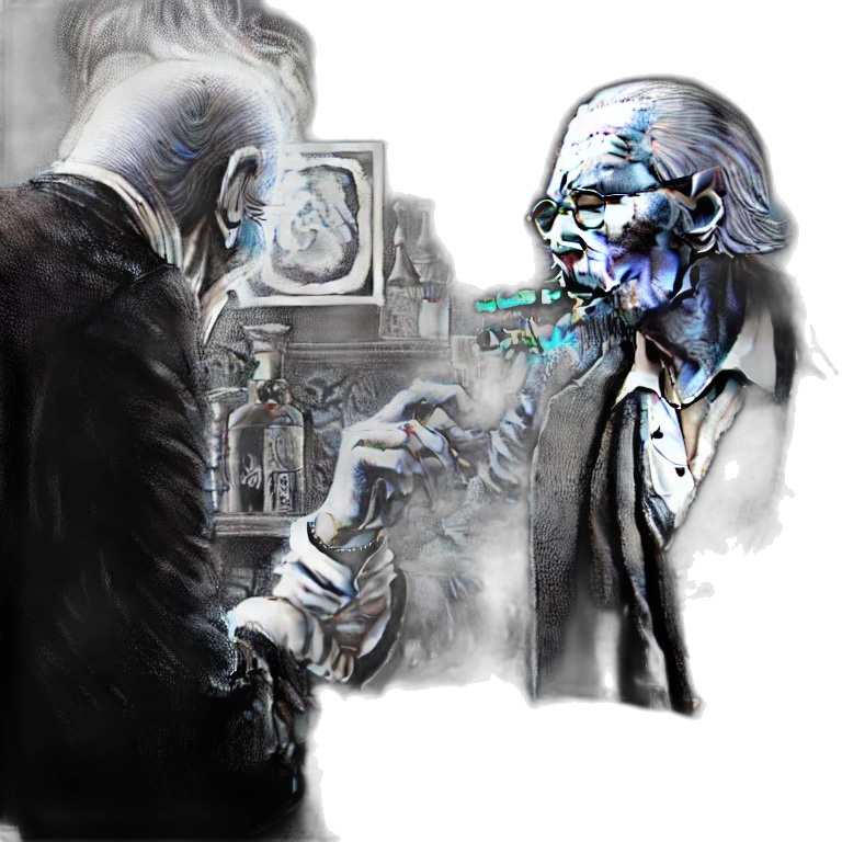 mask, robot, jacket, concept art transparent PNG cut-out