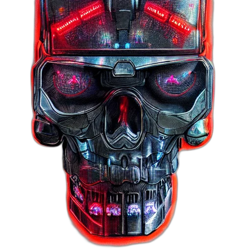 robot, mask, face, cyberpunk transparent PNG cut-out