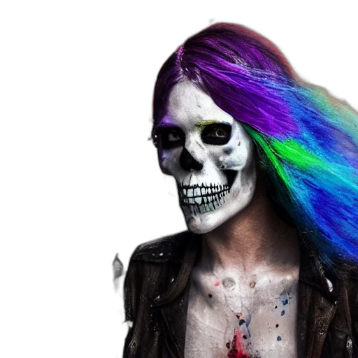 hair, photorealistic, cyberpunk, concept art transparent PNG cut-out