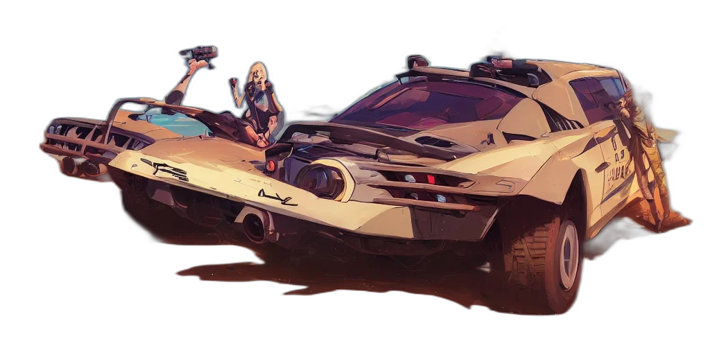 car, weapon, concept art, comic book art transparent PNG cut-out
