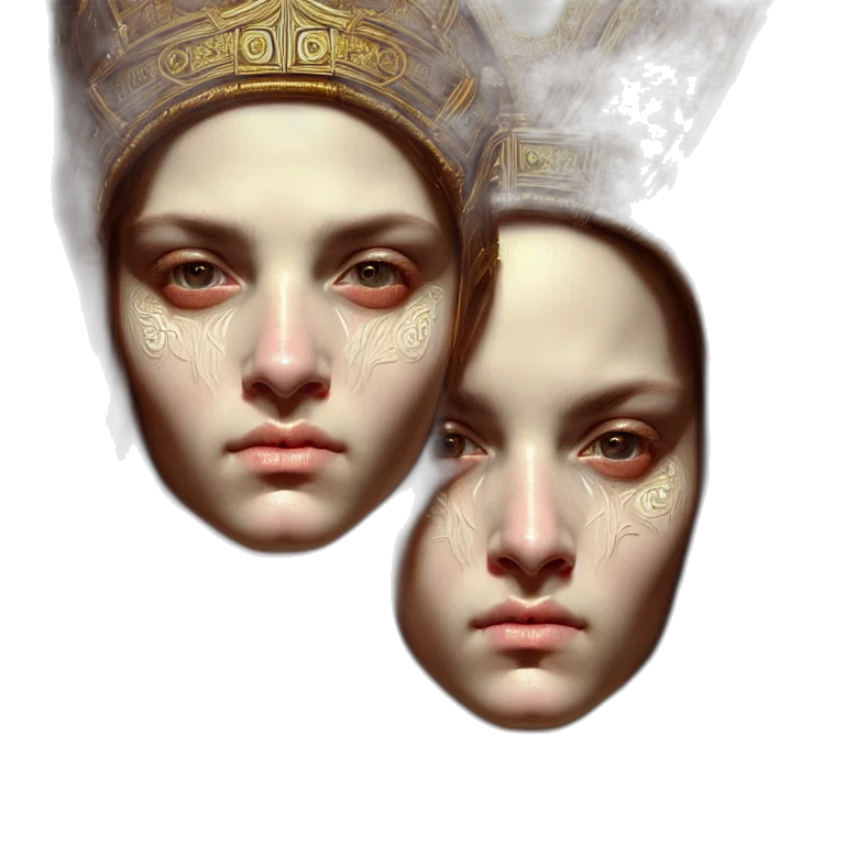 crown, face, mask, jewelry transparent PNG cut-out