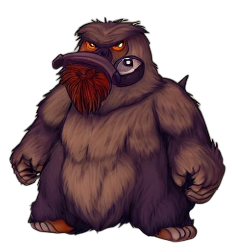 creature, animal, staff, concept art transparent PNG cut-out