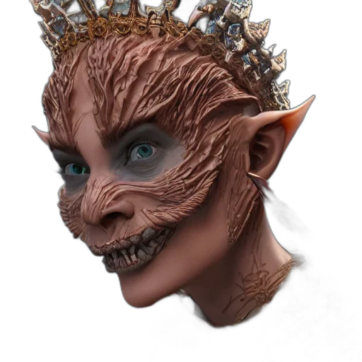 mask, creature, face, crown transparent PNG cut-out