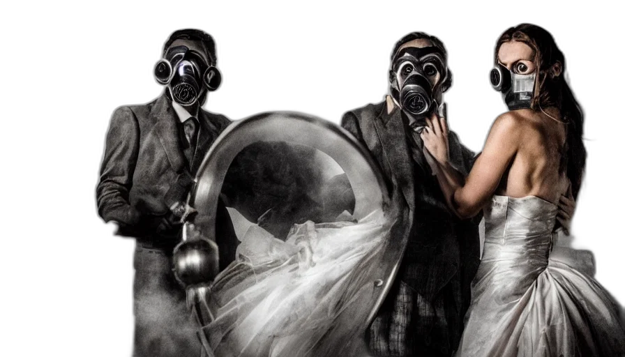 mask, concept art, comic book art, disturbing transparent PNG cut-out