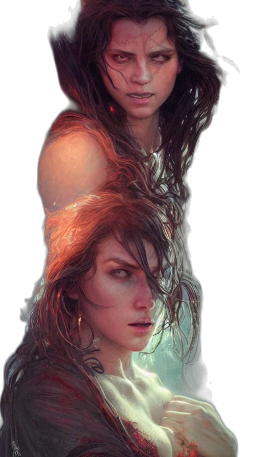 dress, hair, face, jacket transparent PNG cut-out