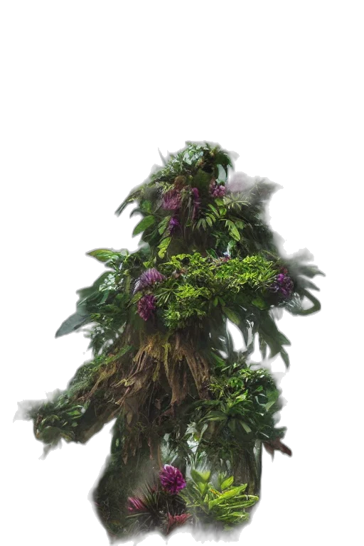 tree, crown, hair, staff transparent PNG cut-out