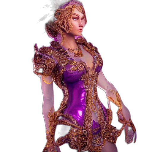 dress, fantasy art, concept art, 3d render transparent PNG cut-out
