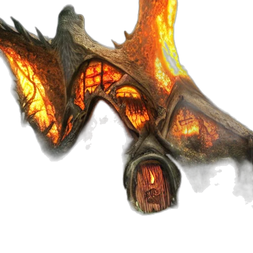 dragon, mask, staff, weapon transparent PNG cut-out