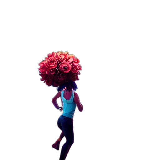 flower, dress, hair, crown transparent PNG cut-out