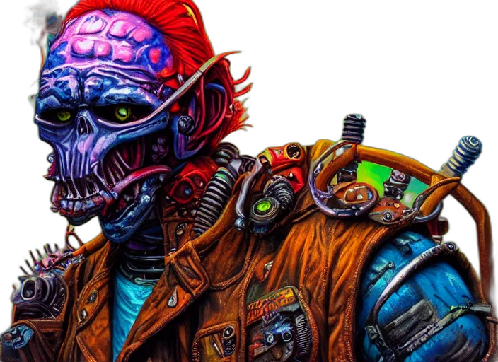 jacket, robot, cyberpunk, concept art transparent PNG cut-out