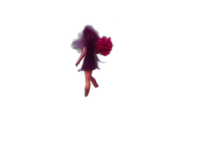 flower, dress, hair, creature transparent PNG cut-out