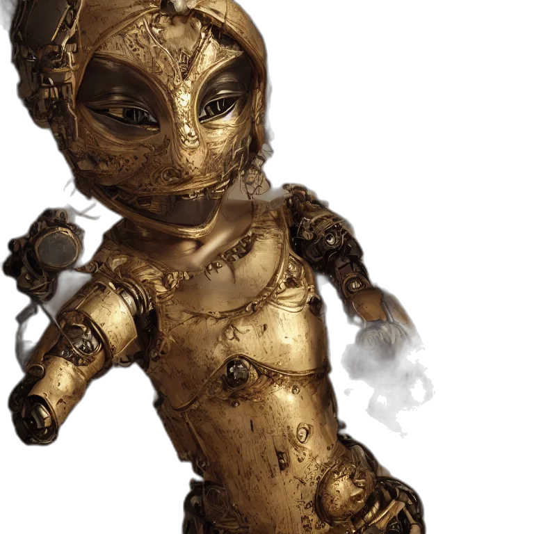 robot, mask, staff, concept art transparent PNG cut-out