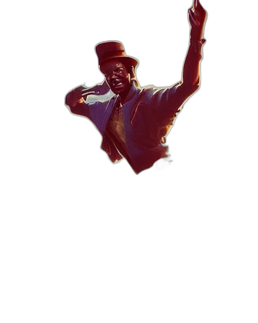 staff, hat, jacket, robot transparent PNG cut-out