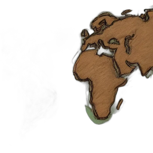 concept art, 3d render, watercolor, earth tones transparent PNG cut-out