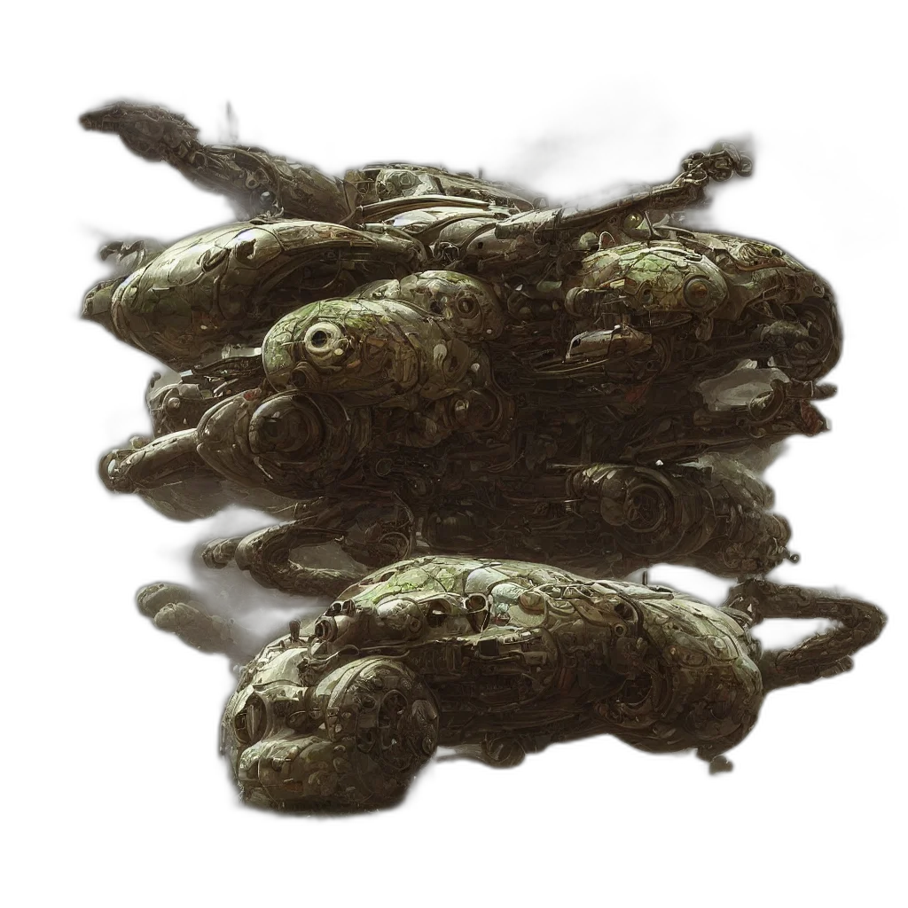 creature, dragon, weapon, crown transparent PNG cut-out
