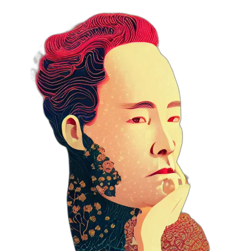 face, crown, pixel art, photorealistic transparent PNG cut-out